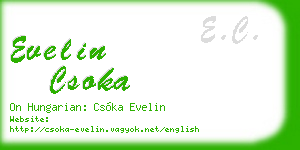 evelin csoka business card